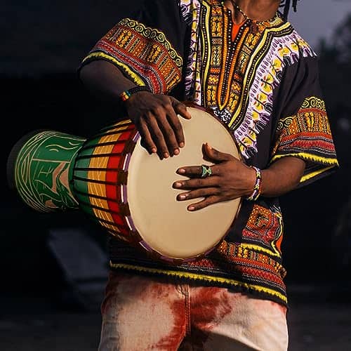 Tambores Africanos Djembe de Lotmusic, 10'' Estándar Hechos - Imagen 9