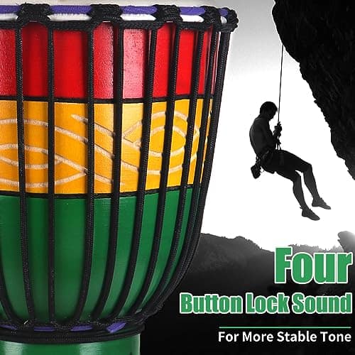 Tambores Africanos Djembe de Lotmusic, 10'' Estándar Hechos - Imagen 8