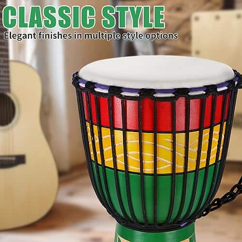 Tambores Africanos Djembe de Lotmusic, 10'' Estándar Hechos - Imagen 5
