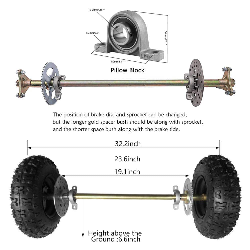 Conjunto de Eje Trasero de 29 pulgadas con Ruedas - Imagen 8