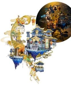 Rompecabezas metálico 3D MU Moon Palace para adultos con