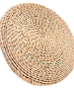Cojín Redondo de Suelo Tejido a Mano de Cattail Tatami Mat