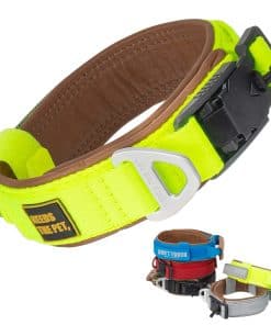 Collar cómodo para perros, acolchado de piel de vaca suave