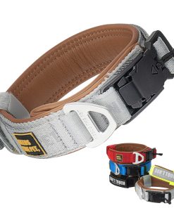 Collar Cómodo de Piel de Vaca Suave Acolchado para Perros