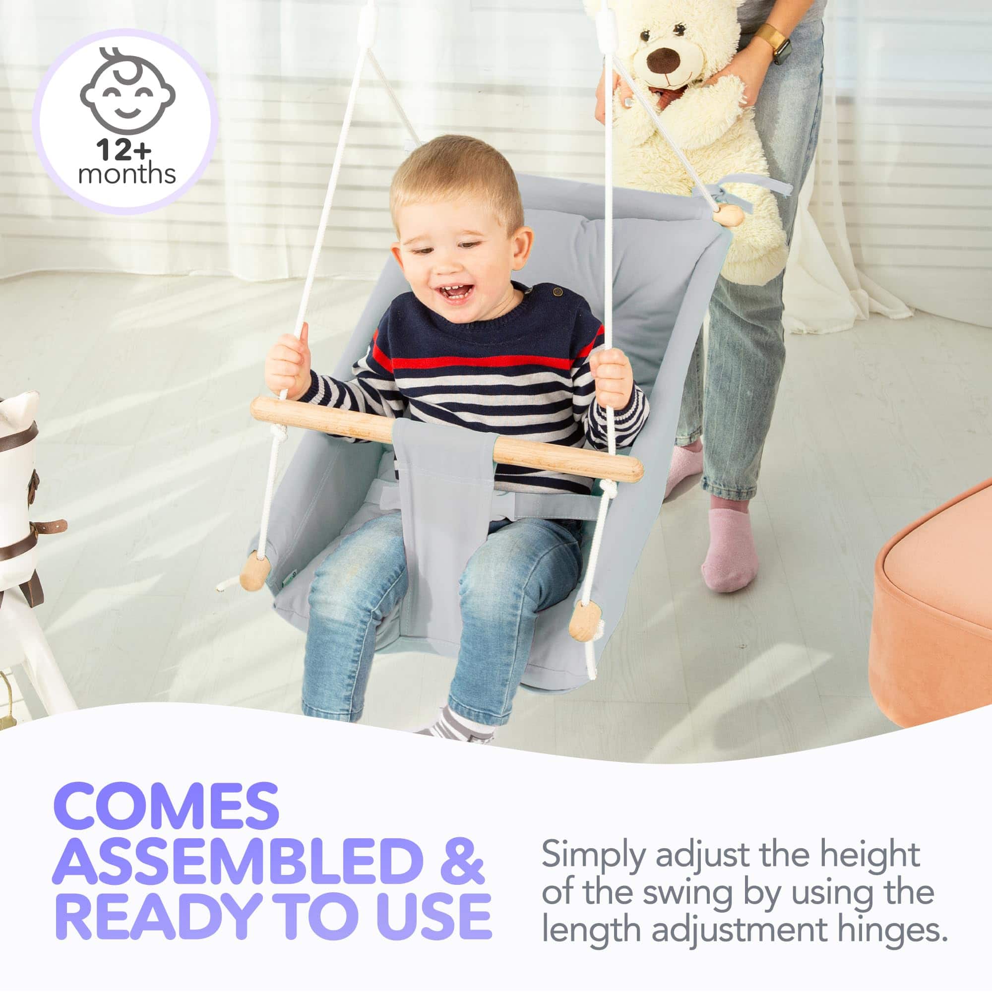 CaTeam - Columpio para Niños de Lona, Asiento Columpio de - Imagen 7