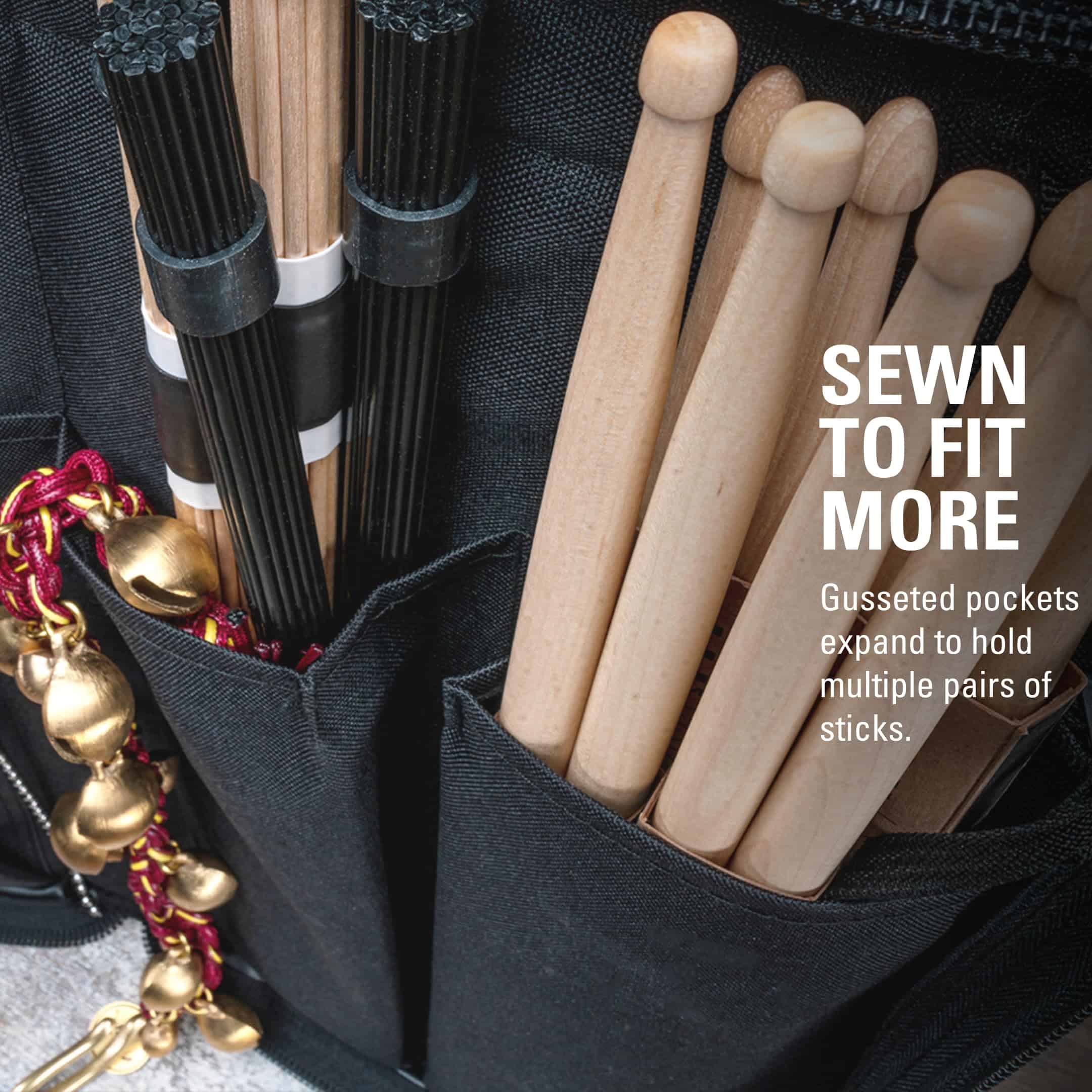 Bolso bandolera Meinl Cymbals Professional para baquetas - Imagen 4