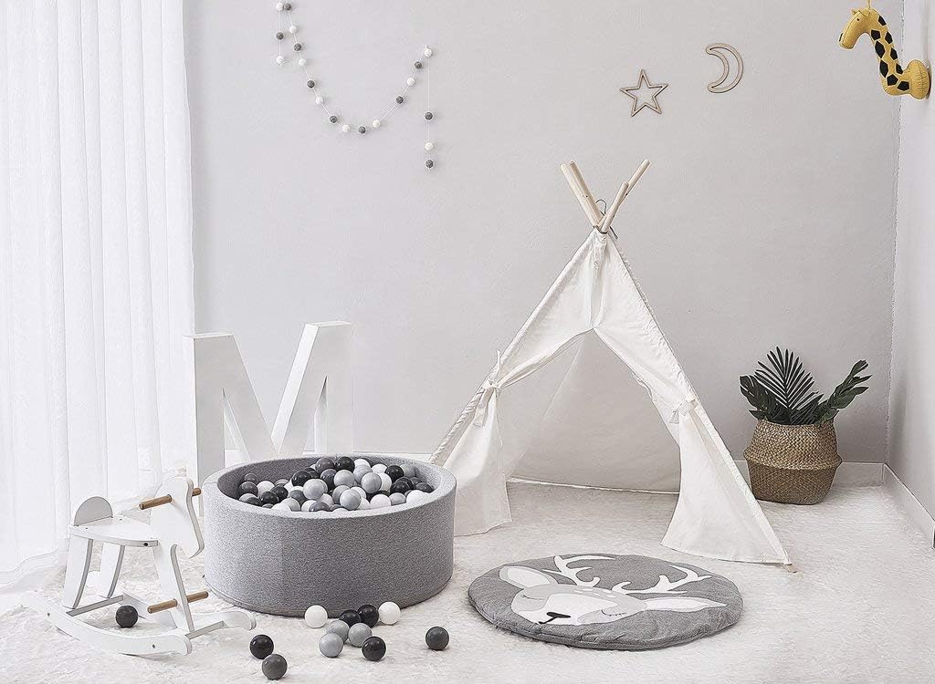 LA FEIER Deluxe Foam Ball Pit Kiddie Balls Pool Juego de - Imagen 9