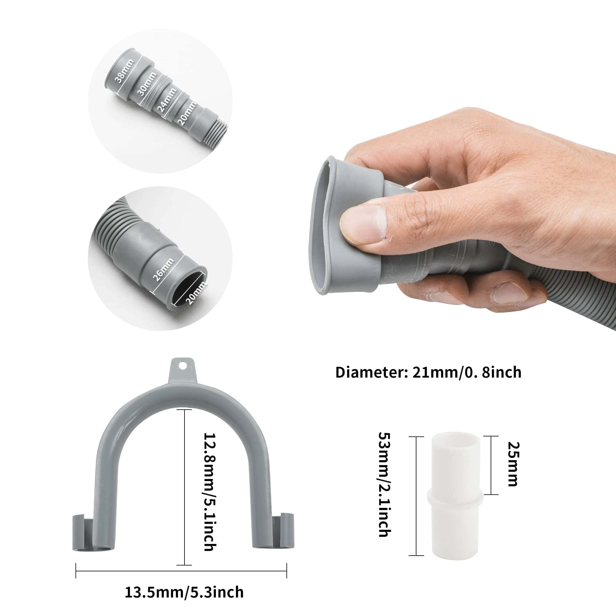 Manguera de desagüe para lavadora KEJJNYER, 10 pies - Imagen 3