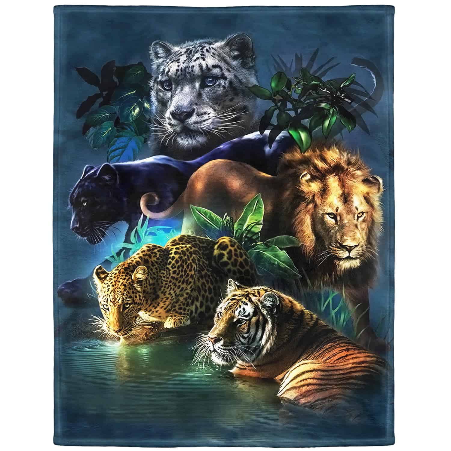 Manta de Animales de la Selva de HommomH 50"x60" Suave y