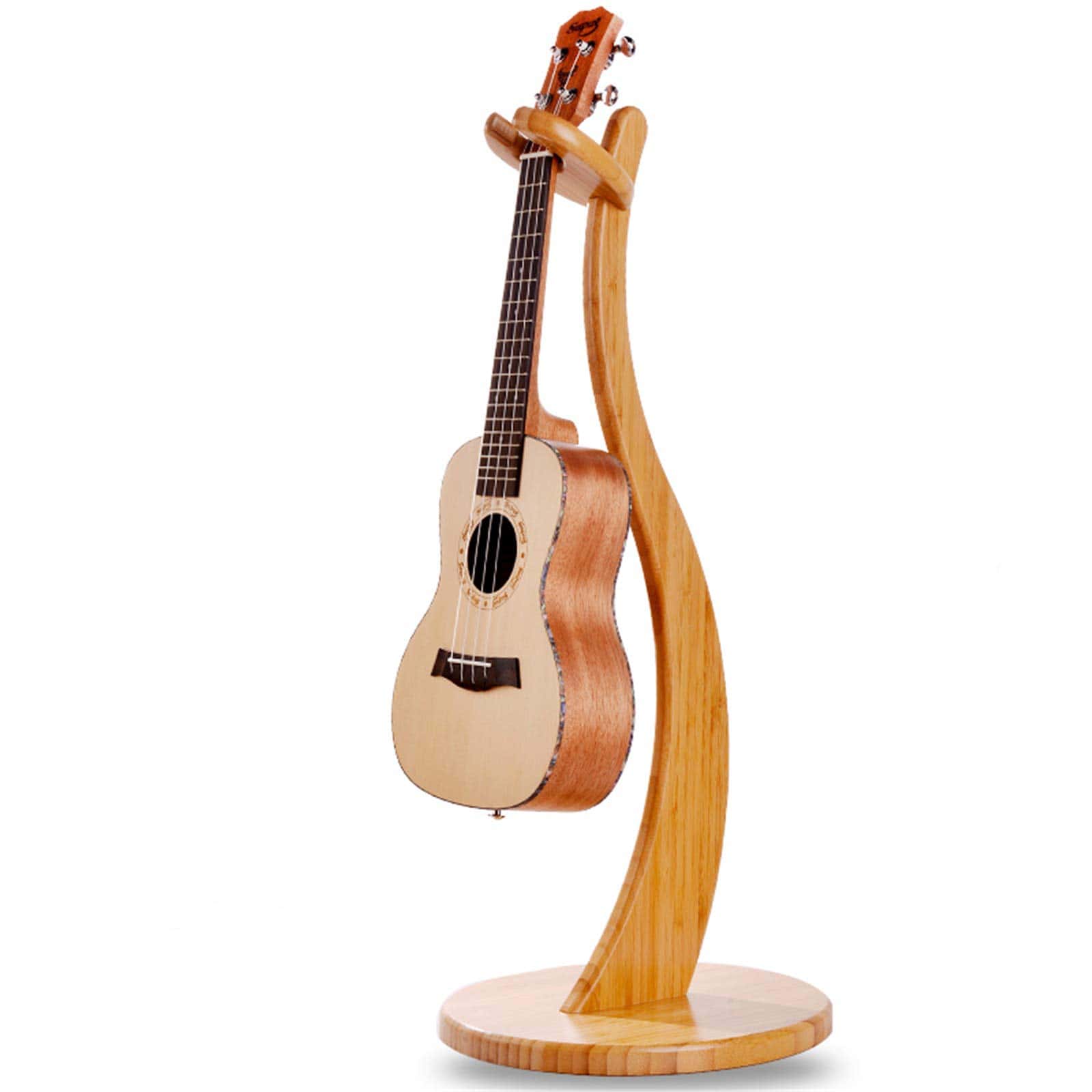 Soporte para Ukulele Miwayer - Hecho a mano de bambú real,