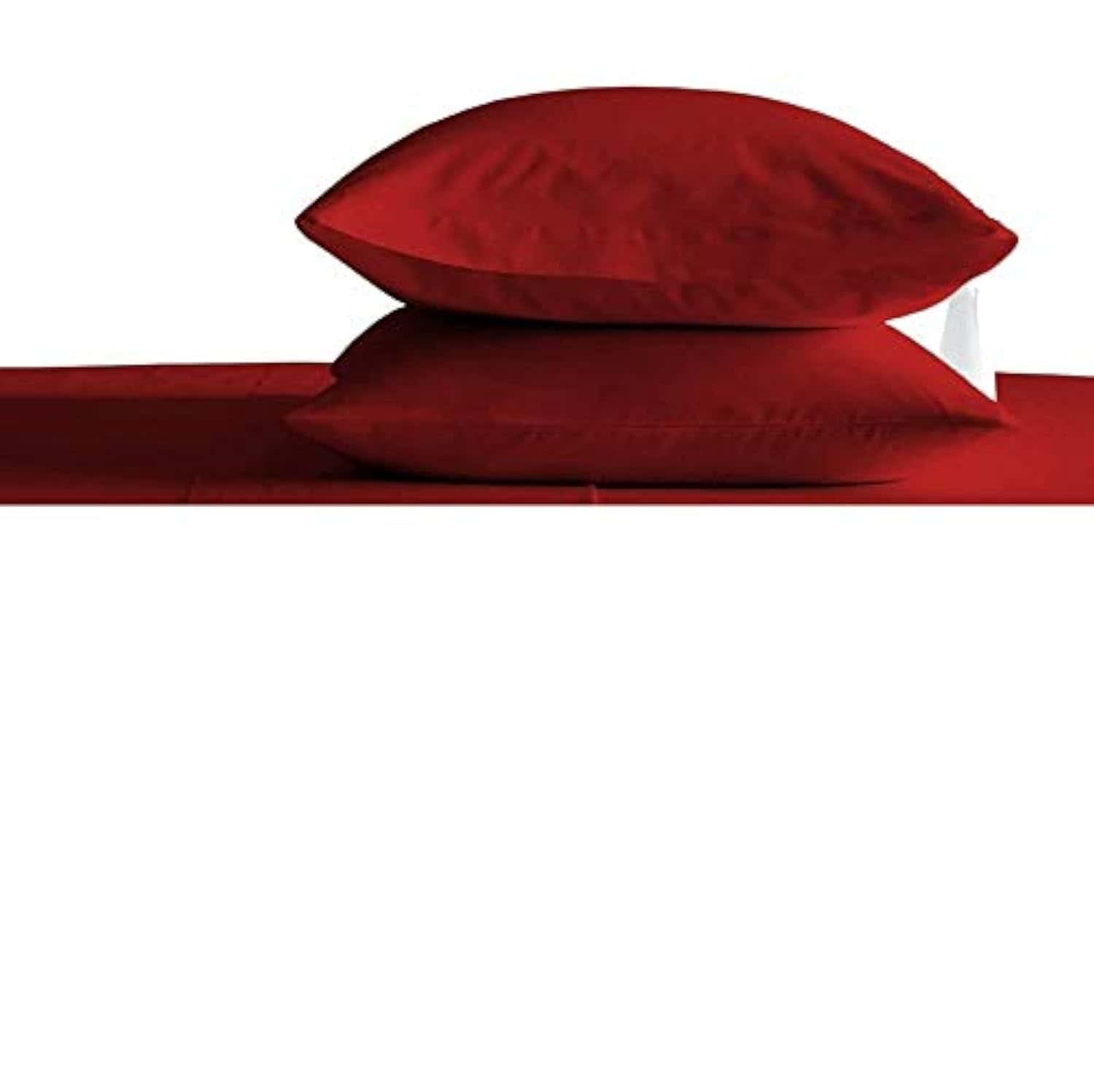 Funda de Almohada tamaño Queen Set de 2, -Borgoña