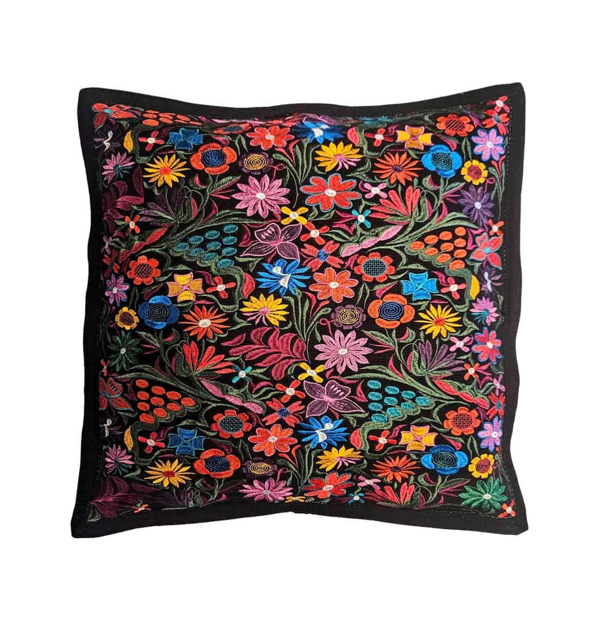 Funda de Cojín Hecha a Mano Mexicana ALKIMIA INC Bordado de