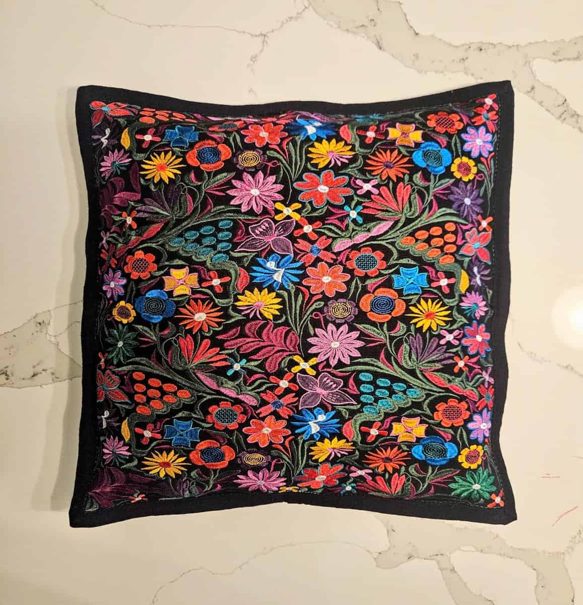 Funda de Cojín Hecha a Mano Mexicana ALKIMIA INC Bordado de - Imagen 4