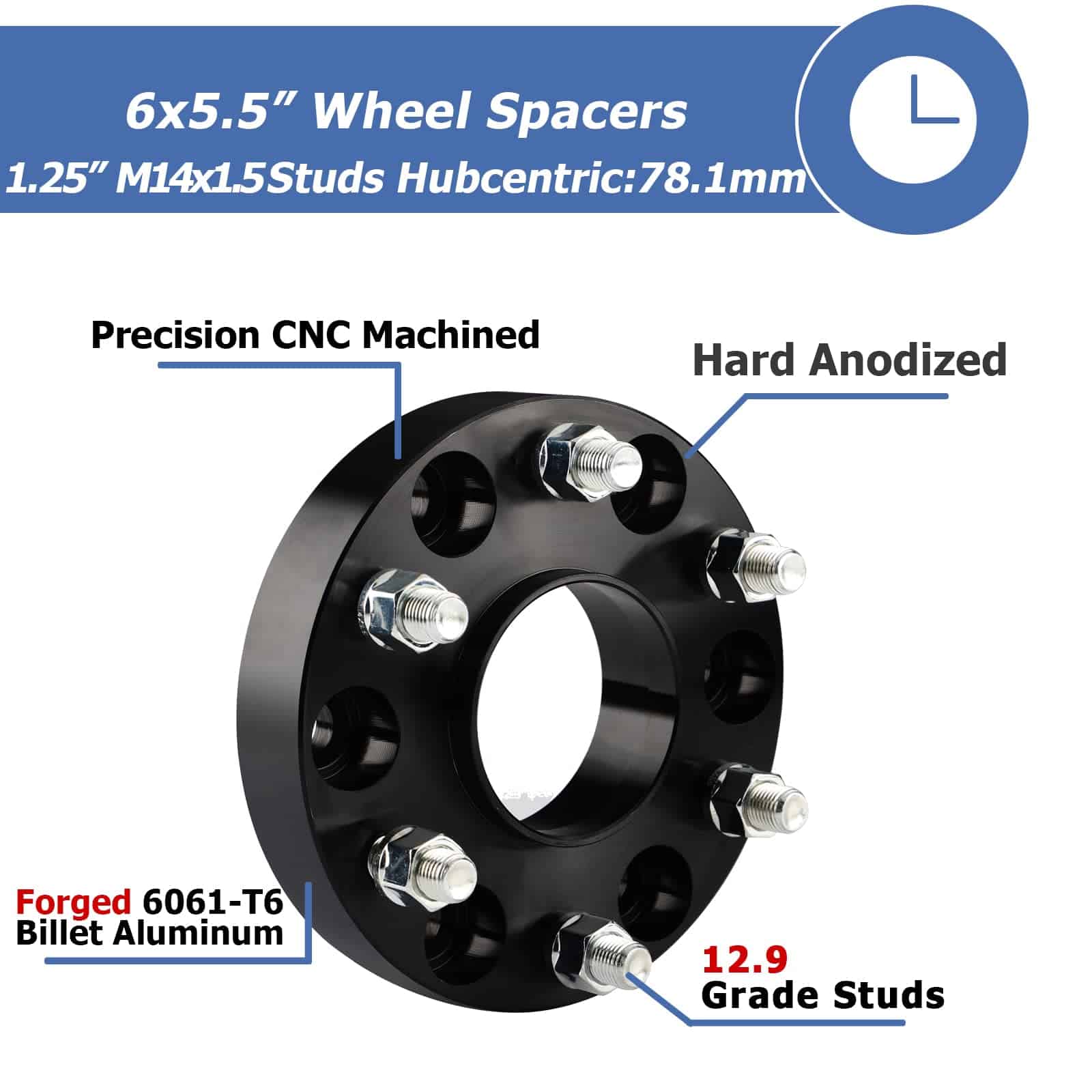 Espaciadores de Rueda EZISOE de 1.25 Pulgadas para - Imagen 5