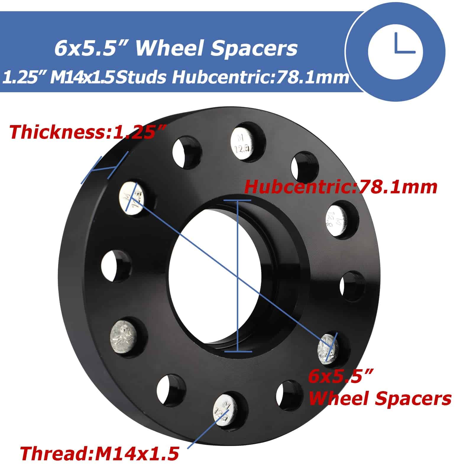 Espaciadores de Rueda EZISOE de 1.25 Pulgadas para - Imagen 3