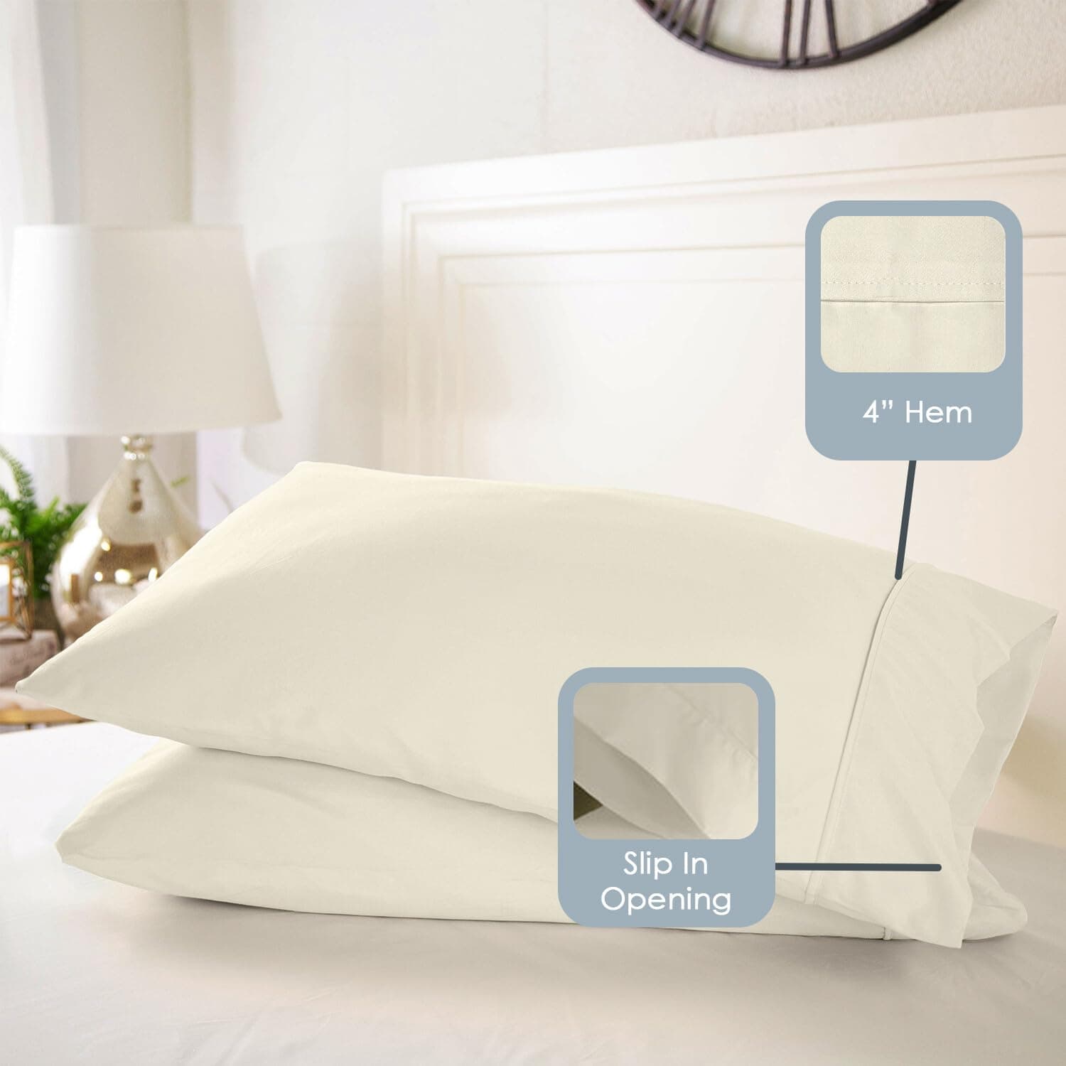 Funda de Almohada King Size de Lujo 100% Algodón Pizuna - Imagen 4