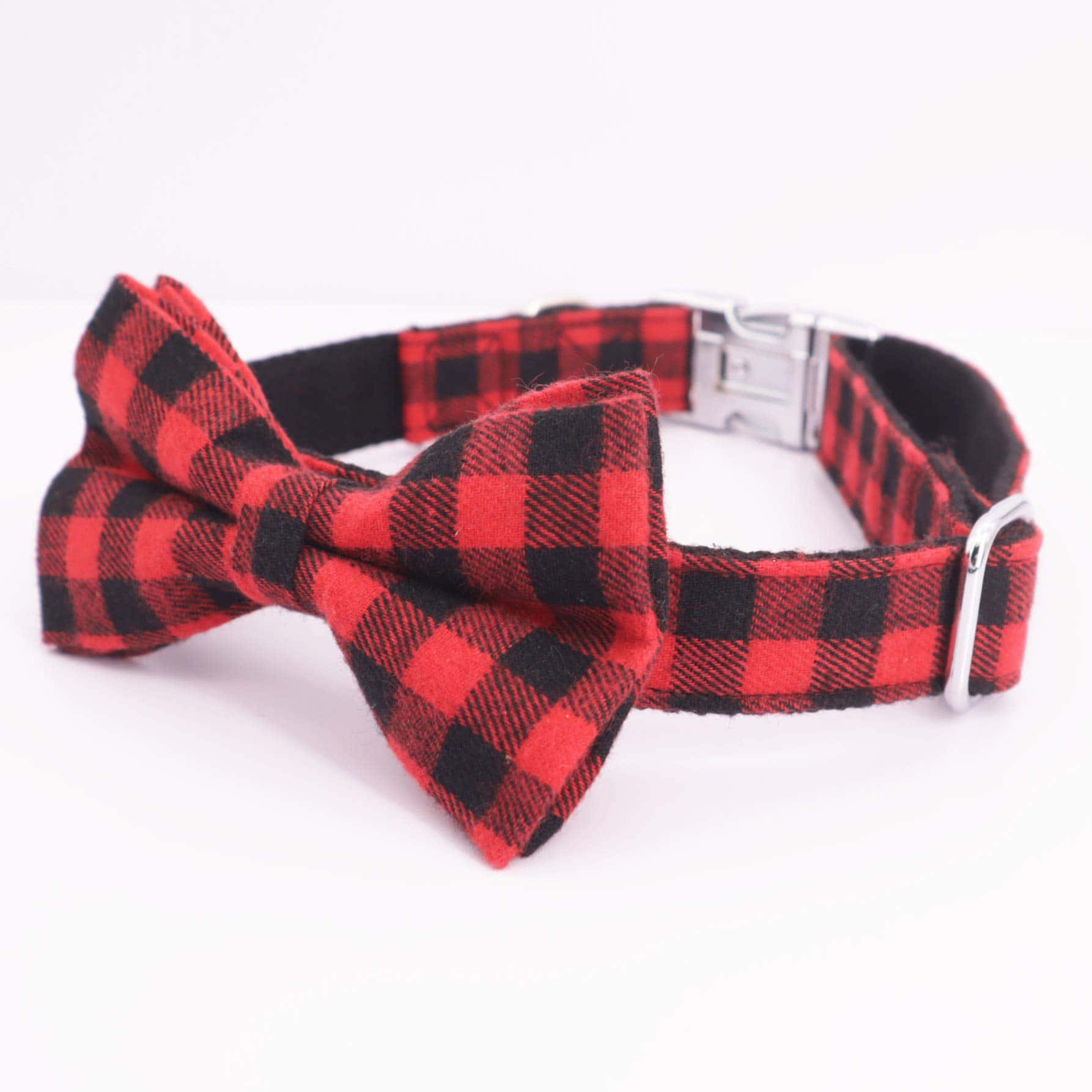 Collar de Perro con Lazo Rojo de Navidad, Collar con Lazo