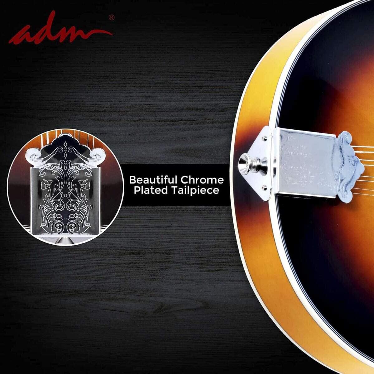 Kit de instrumento de mandolina acústica ADM de estilo A - Imagen 8