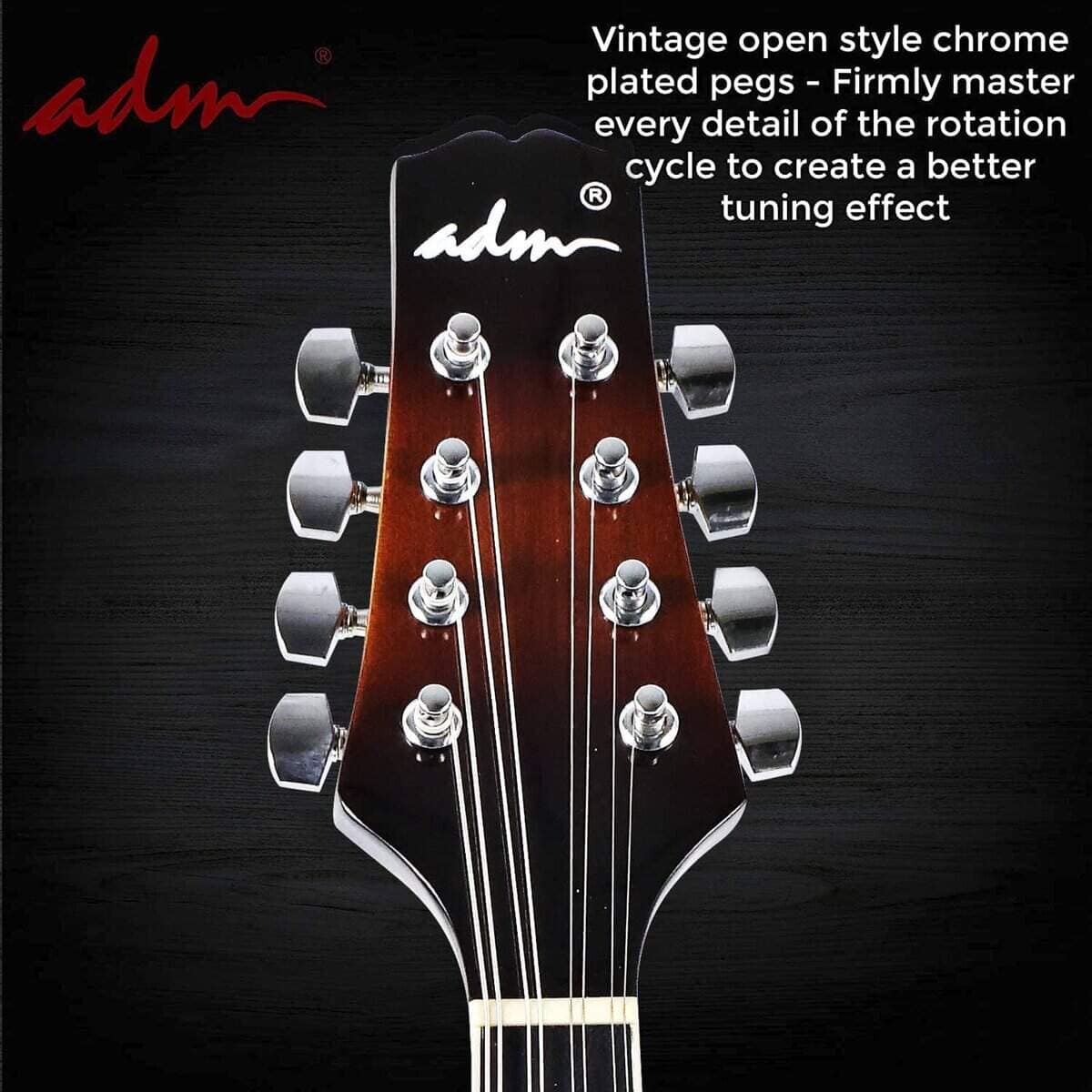 Kit de instrumento de mandolina acústica ADM de estilo A - Imagen 5