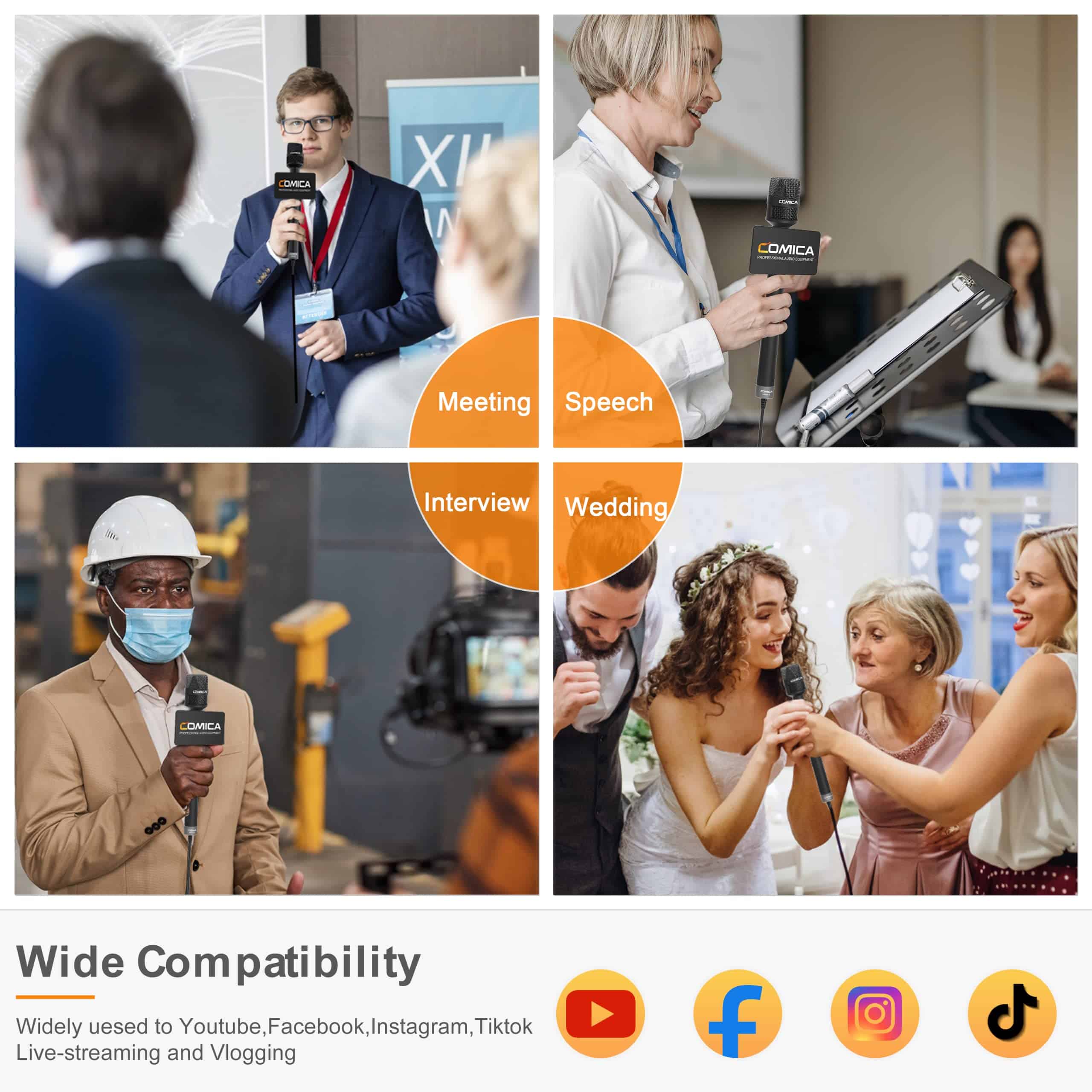 Micrófono de mano con cable Comica HRM-S, micrófono de - Imagen 7