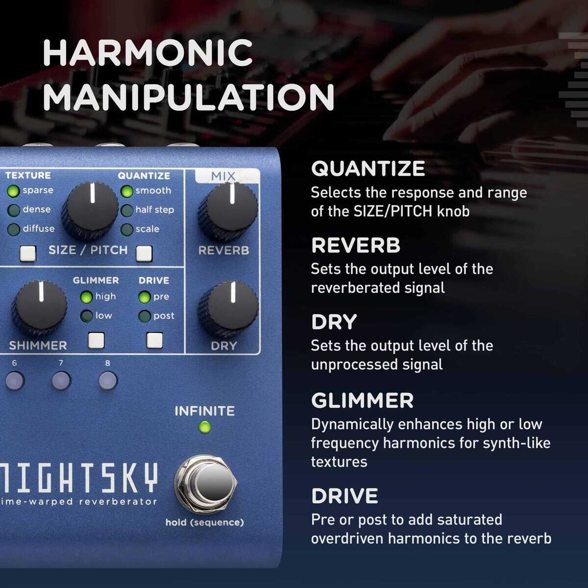 Pedal de efectos de reverb Strymon NightSky Time-Warped - Imagen 5