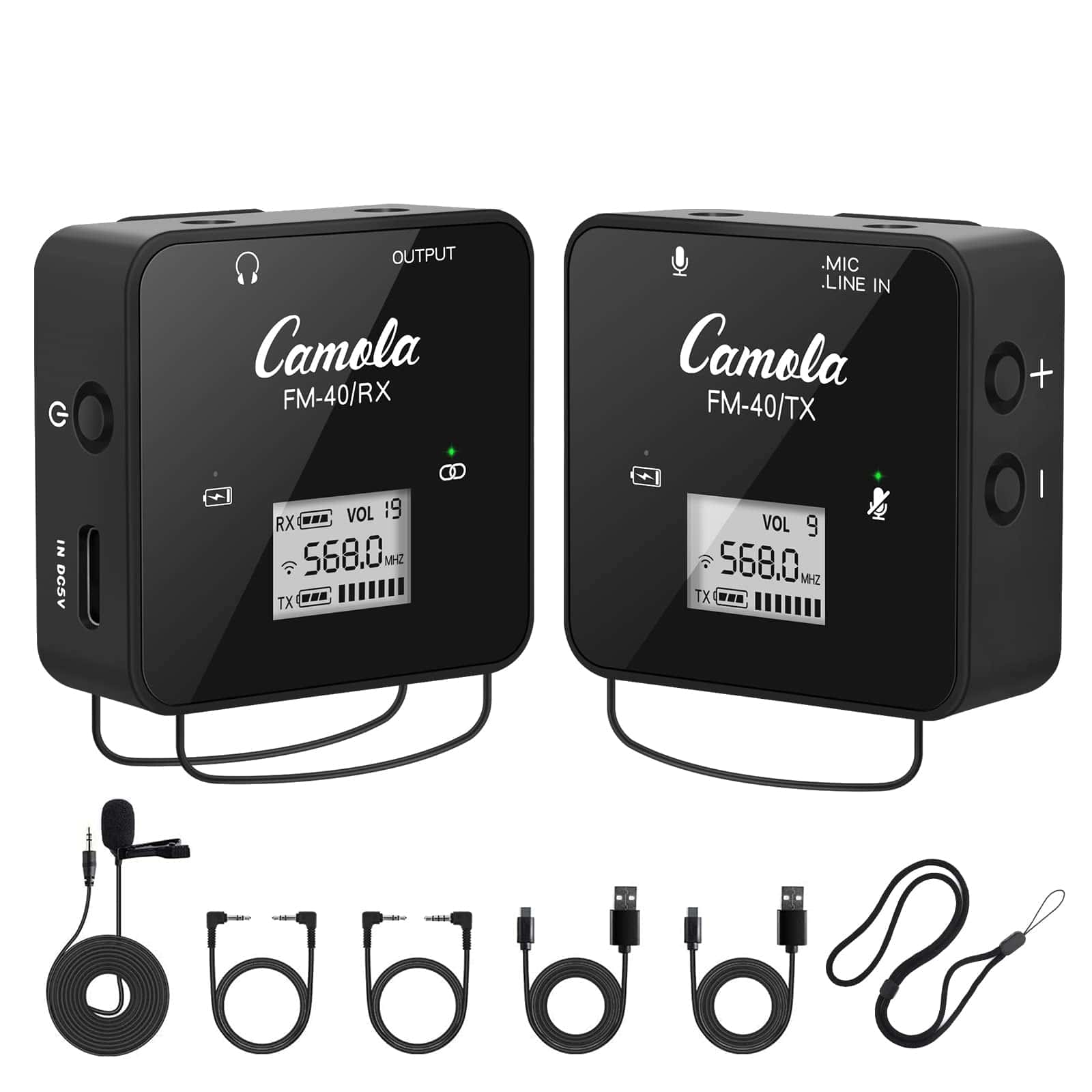 Micrófono inalámbrico UHF Camola para cámara DSLR,