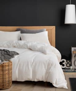 Funda de edredón blanca ECOCOTT tamaño King, 100% algodón