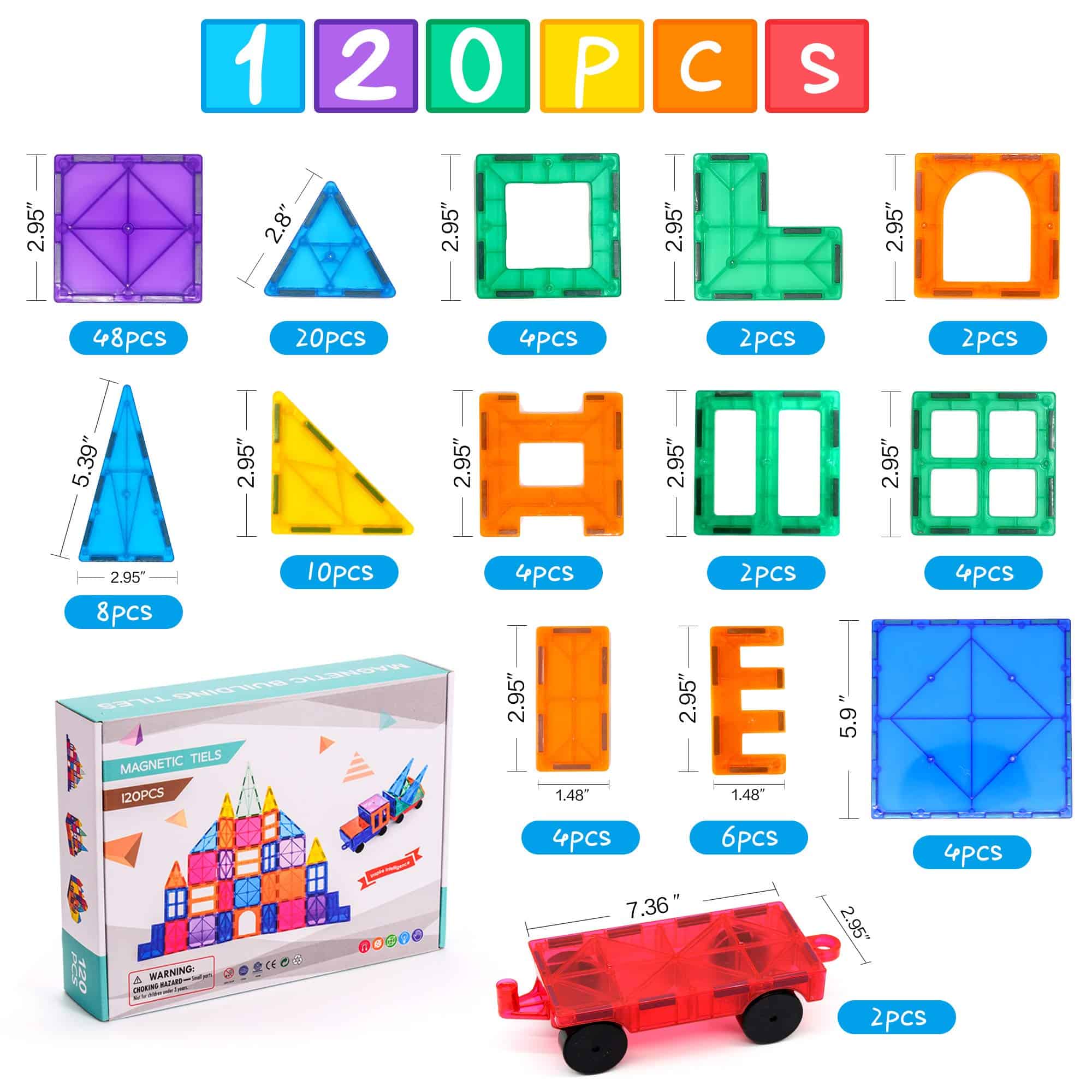 Conjunto de 120 piezas de Bloques de Construcción - Imagen 3