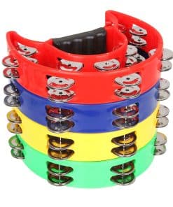 FengWu 4 Pack 9" Media Luna Pandereta de Mano con