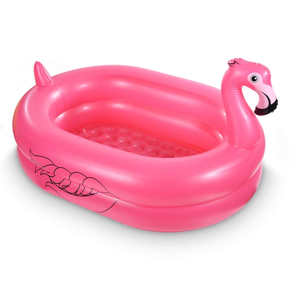 Piscina Inflable de Flamenco con Piso Inflable Suave para