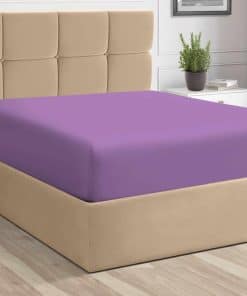 Sábana Ajustable Pizuna Pure 100% Algodón -Púrpura
