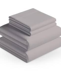 Juego de sábanas Queen Saaz Linen Silver Grey 1000 hilos de