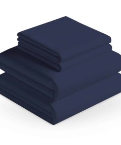 Juego de Sábanas de 4 Piezas Saaz Linen -Azul Marino