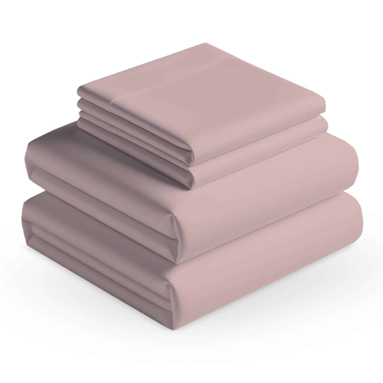 Juego de Sábanas de 4 Piezas Saaz Linen -Rosa