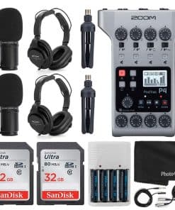 Kit Top Zoom PodTrak P4 Grabadora de Podcast Multitrack