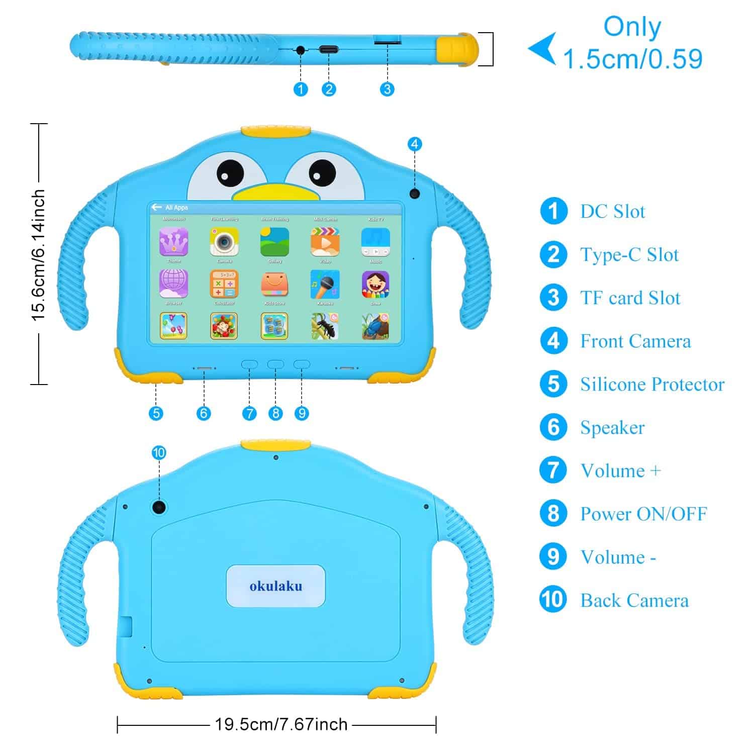 Tableta Infantil de 7 pulgadas para Niños con Android 10 - Imagen 9