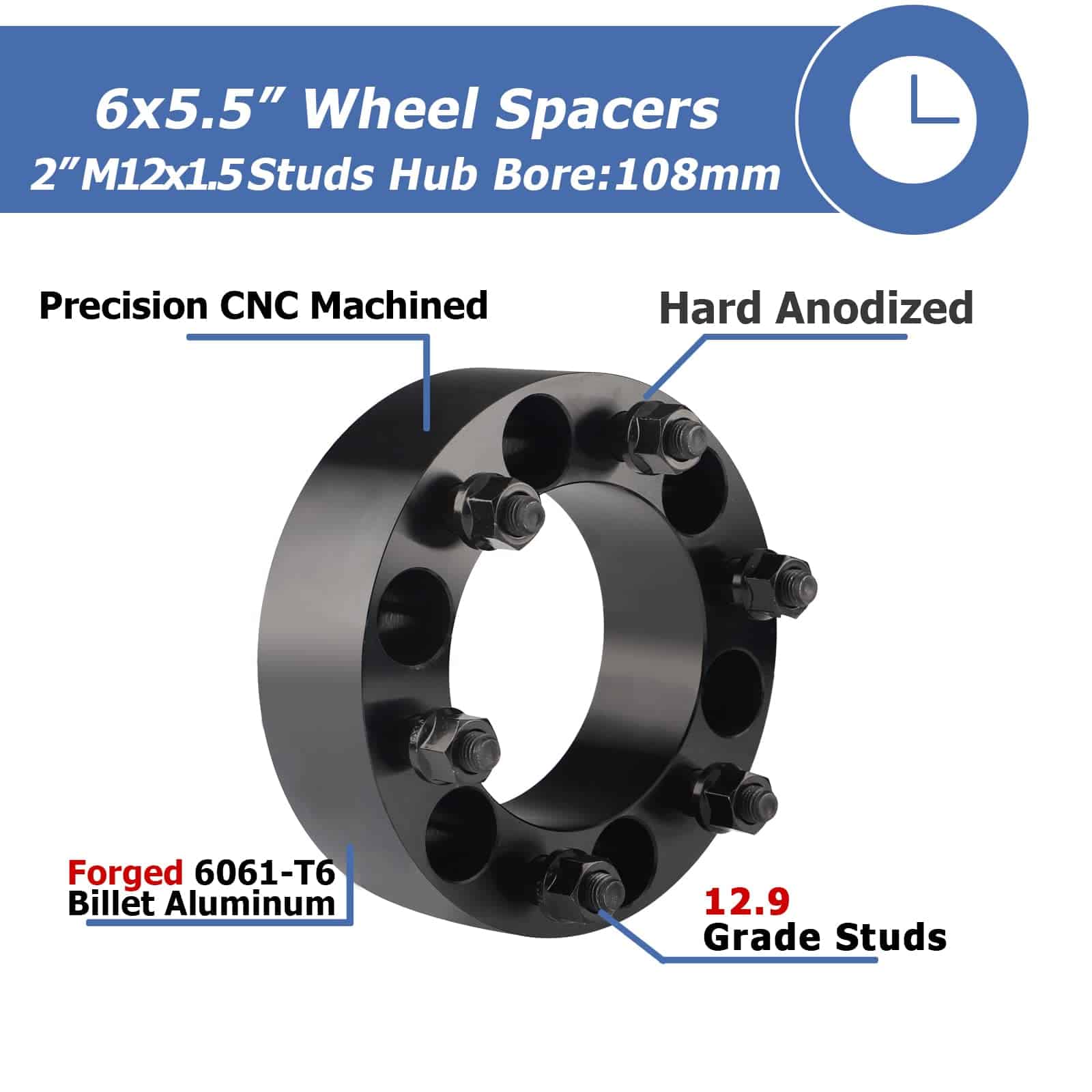 Espaciadores de Rueda 6x5.5 de 2'' para Tacoma 4Runner FJ - Imagen 5