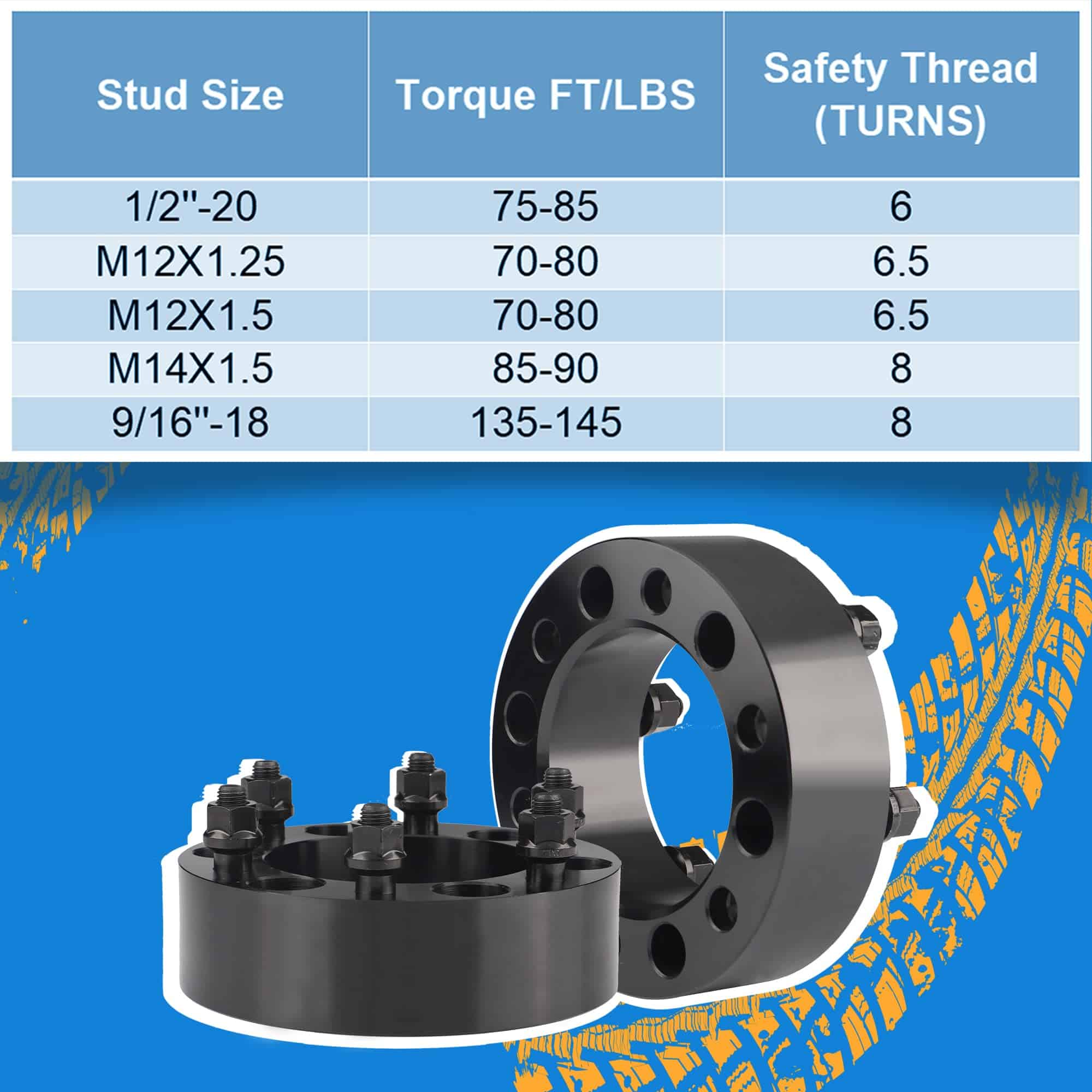 YIZBAP Separadores de Rueda 6x5.5 para Tacoma 4Runner - Imagen 6
