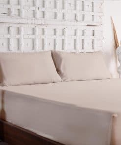 Sábana Ajustable Craftsworth 100% Algodón -Beige