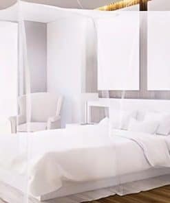 Mosquitero cuadrado de malla No-See-Um para cama Queen con