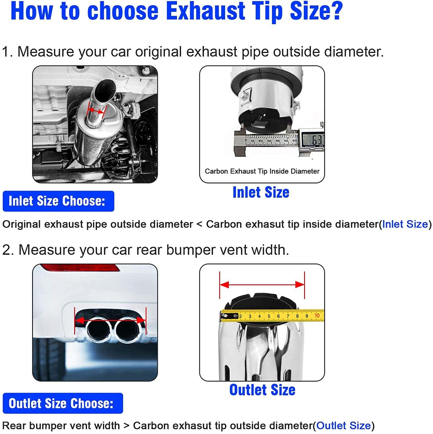 Tubos de escape de 2.5'' de Inlet en Acero Inoxidable - Imagen 5