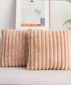 DEELAND Pack de 2, Fundas de Almohada -Camel