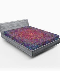 Sábana Ajustable Lunarable Paisley, Estilo Floral Boho con