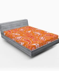 Sábana Ajustable Lunarable Burnt Orange, Motivos Paisley