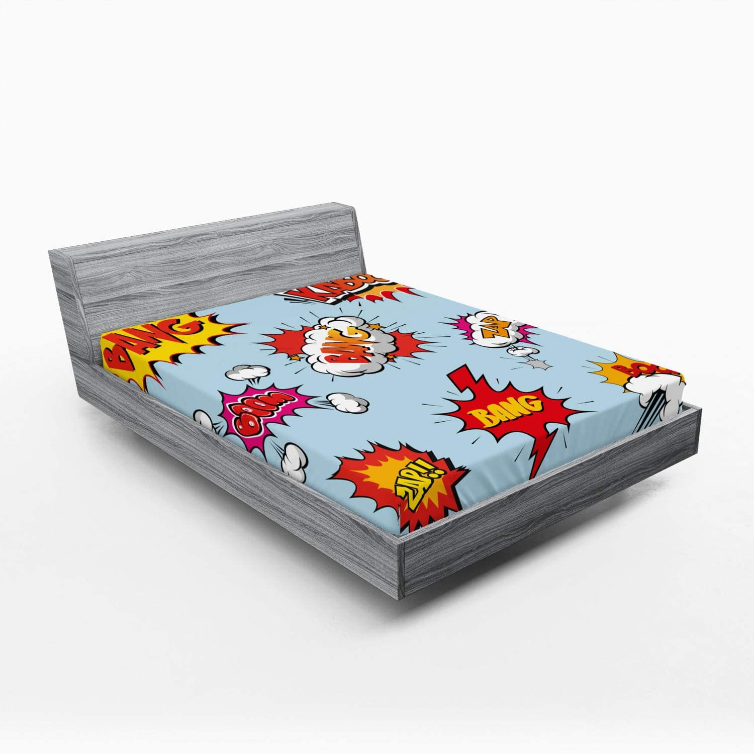 Sábana Ajustable Lunarable Superhéroe, Burbujas de Diálogo