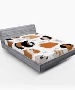 Lunarable Sábana Ajustable de Conejillo de Indias, Diseño