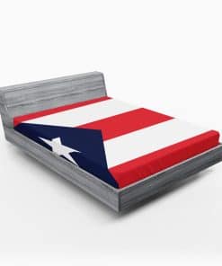 Lunarable Puerto Rico Sábana Ajustable, Bandera de un País