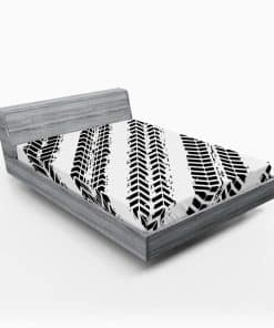 Sábana Ajustable Lunarable Dirt Bike, Huellas de Neumáticos