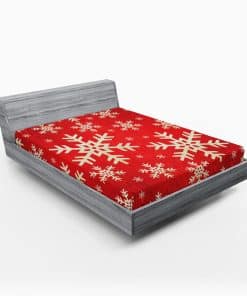 Sábana Ajustable Lunarable Snowflake, Ilustración Navideña