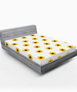Sábana Ajustable Ambesonne Girasol, Patrón de Girasoles en